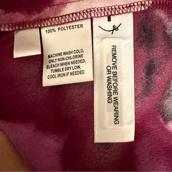 Loft Dress Burgundy and Pink Sleeveless size 4 - Picture 12 of 13